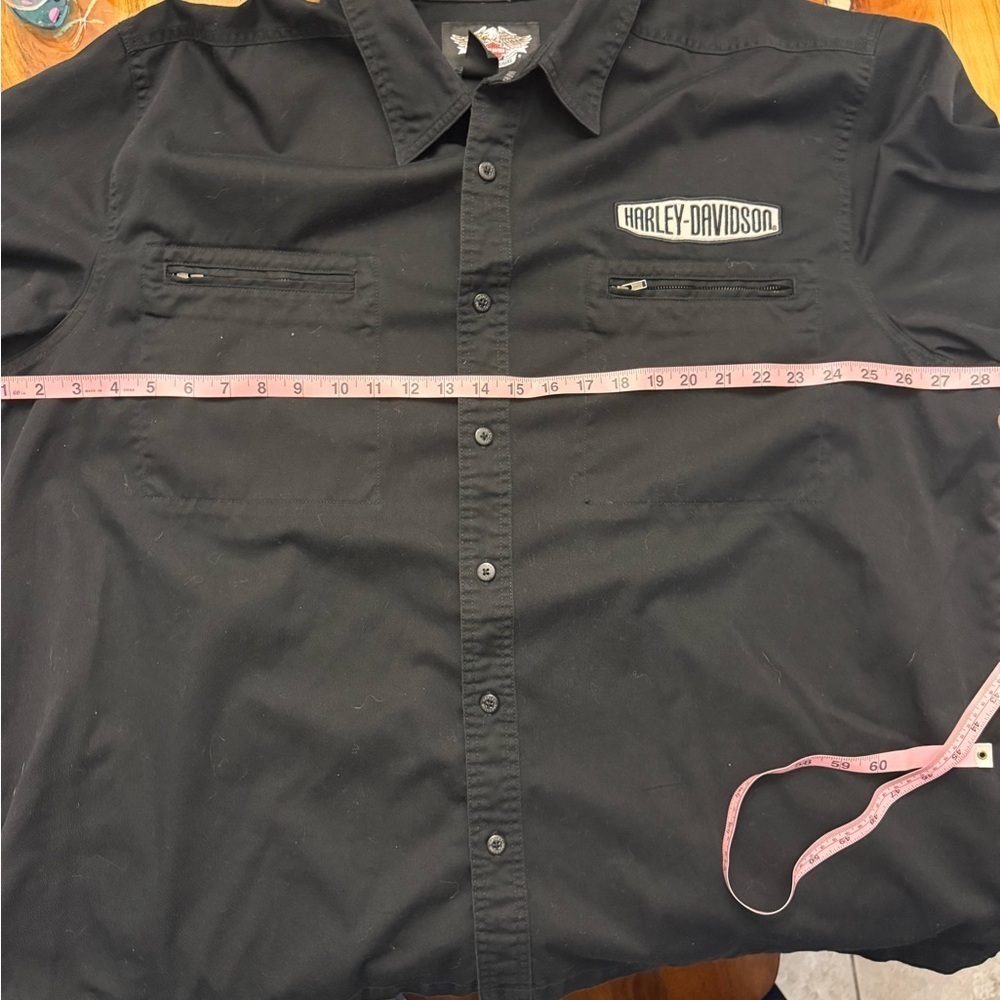 Harley-Davidson Mechanic Shirt Men’s XL Black Embroidered Short Sleeve - Picture 10 of 10
